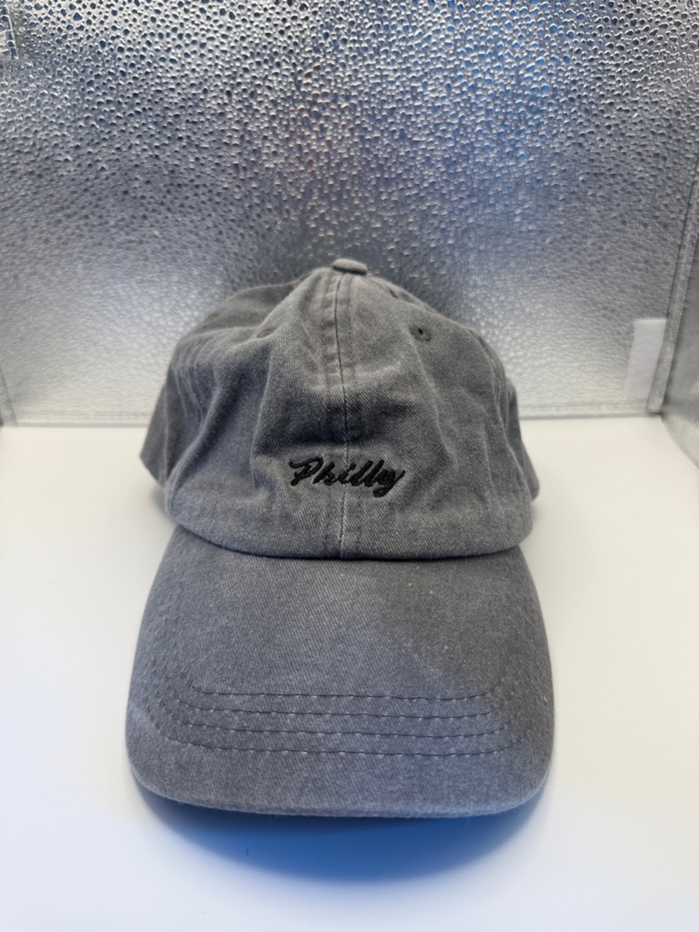 Philly Embroidered Gray Kids Baseball Cap